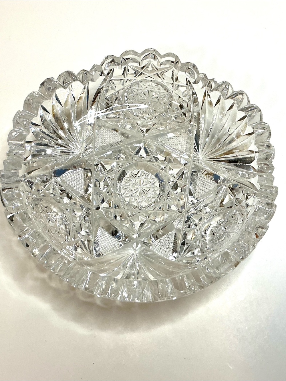 Cut Glass Crystal Bowl - Clear